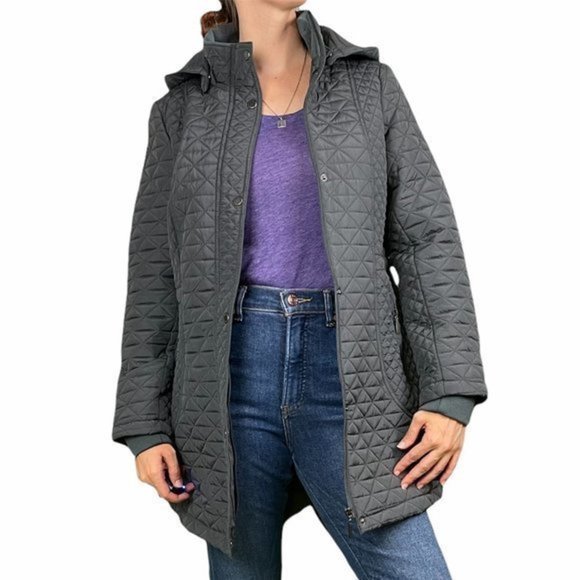 WEATHERPROOF Graphite Walker Quilted Jacket Medium - Picture 3 of 17